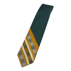 Vintage Wembly Green Striped Necktie
